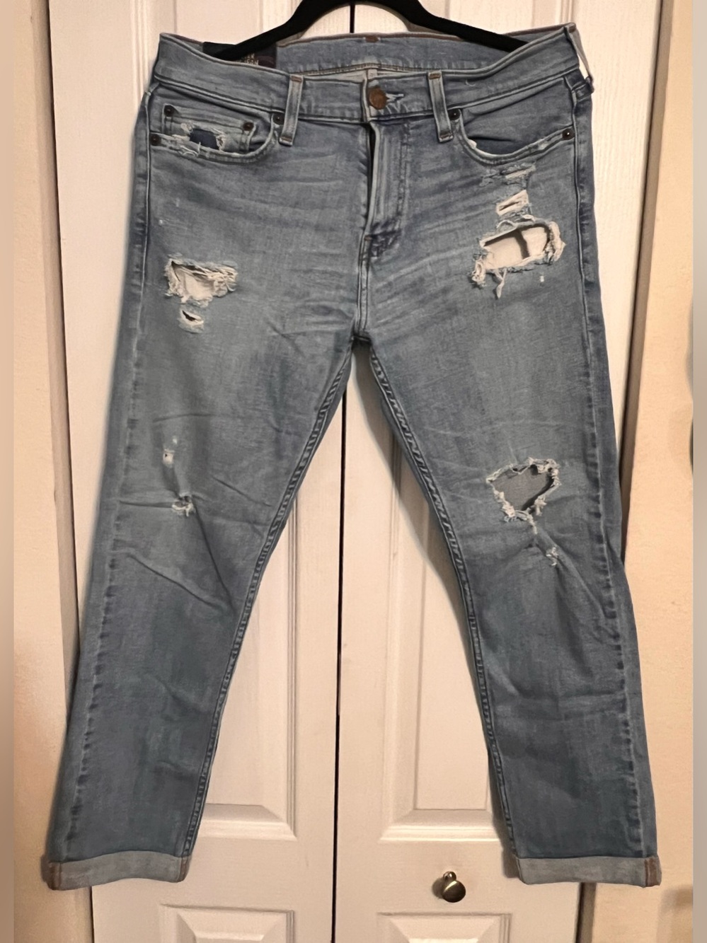 Hollister Light Blue Ripped Skinny Jeans